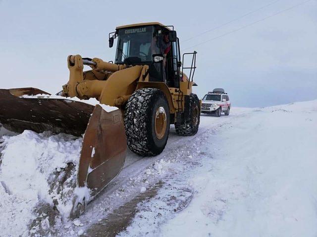 Erciş'te hasta kadını kurtarma operasyonu