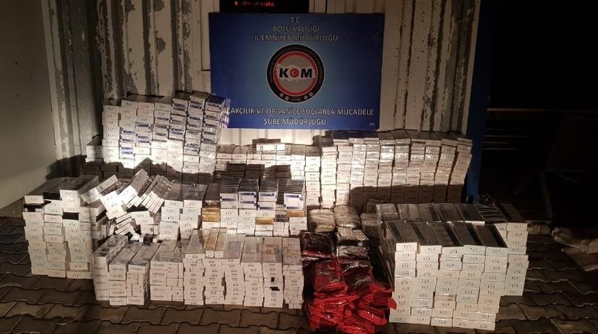 Bolu&rsquo;da ka&ccedil;ak sigara operasyonu