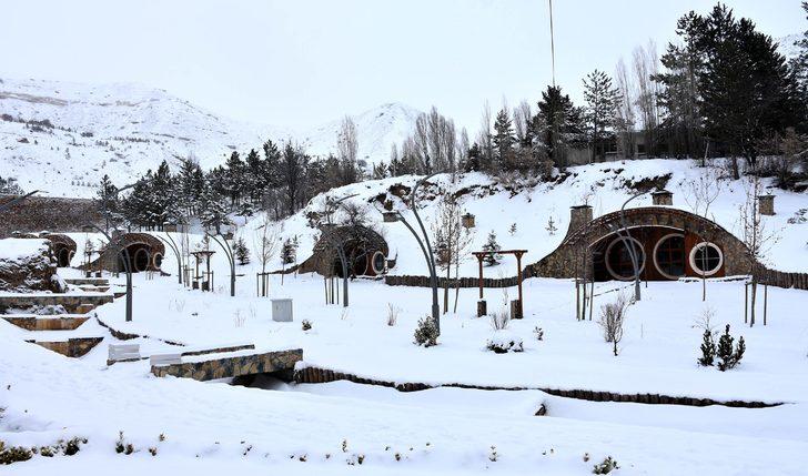 Sivas'taki 'hobbit köyü'nden kış manzaraları  G4