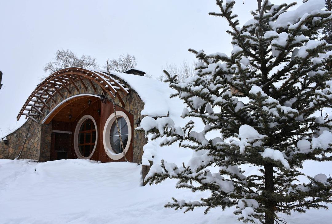 Sivas'taki 'hobbit k&ouml;y&uuml;'nden kış manzaraları 