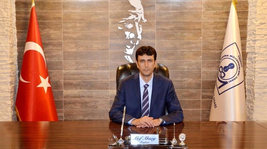 TMMOB Makina M&uuml;hendisleri Odası Şube Başkanı Akif Aksoy&rsquo;dan yeni yıl mesajı
