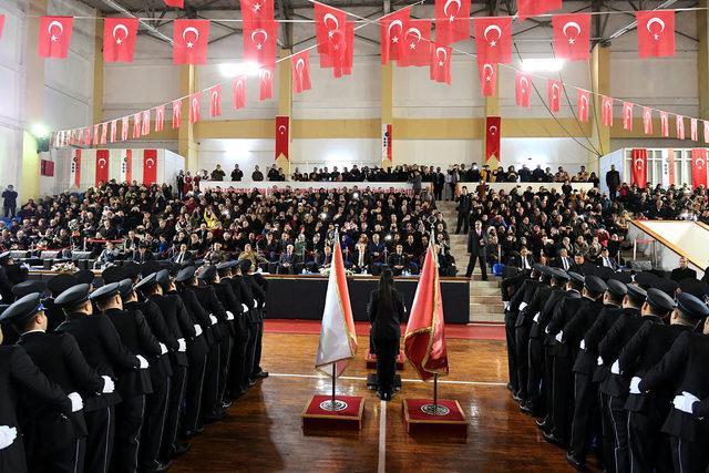 Gaziantep'te 184 polis adayı yemin ederek mezun oldu