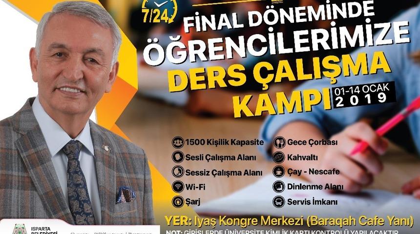 Isparta Belediyesi&rsquo;nden SD&Uuml; &ouml;ğrencisine &uuml;cretsiz ders &ccedil;alışma kampı
