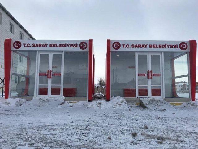 Saray Belediyesinden ısıtmalı duraklar