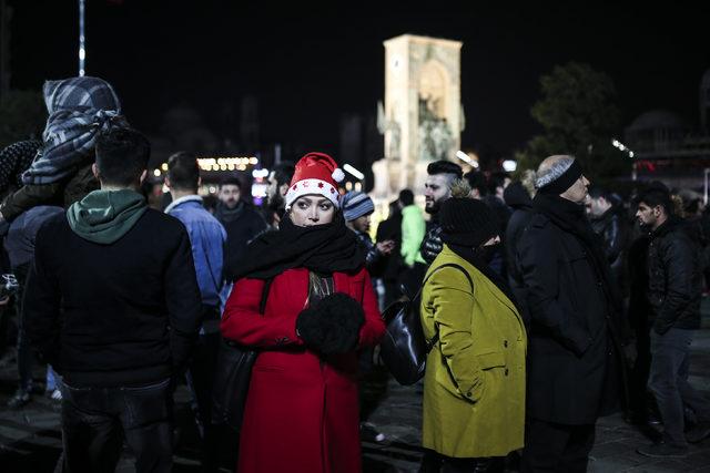 Taksim Meydanı'nda yeni yıl coşkusu