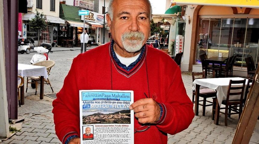 &Ccedil;eşmeli muhtar, mahallesi i&ccedil;in b&uuml;lten bastırdı