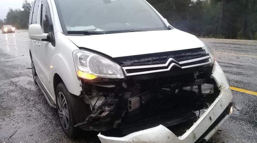 Otomobil domuza &ccedil;arptı