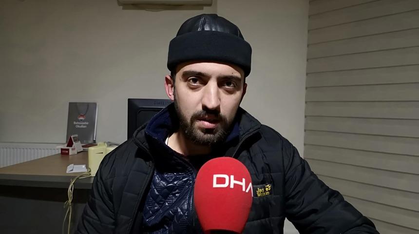 Marketten aldığı &uuml;r&uuml;nleri montunun i&ccedil;ine koydu (2)