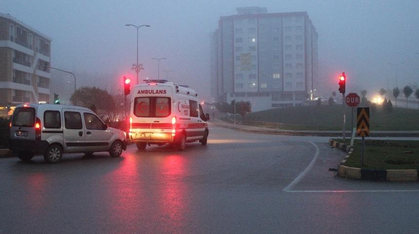 Kilis&rsquo;te akşam saatlerinde sis etkili oldu