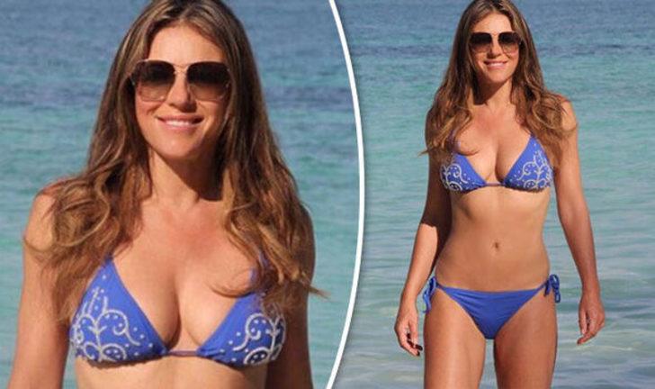 53 yaşındaki Elizabeth Hurley tatile devam ediyor G4