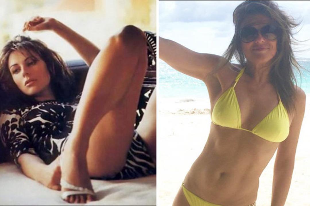 53 yaşındaki Elizabeth Hurley tatile devam ediyor