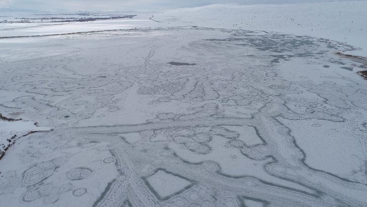 Sivas'ın gölleri buzla kaplandı!  G3