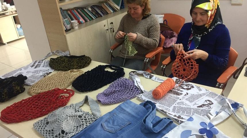 Pursaklarlı kadınlar &uuml;cretli poşetlere karşı kolları sıvadı