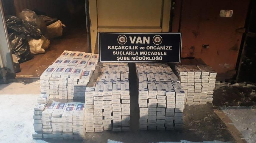 Van&rsquo;da 8 bin 500 paket ka&ccedil;ak sigara ele ge&ccedil;irildi