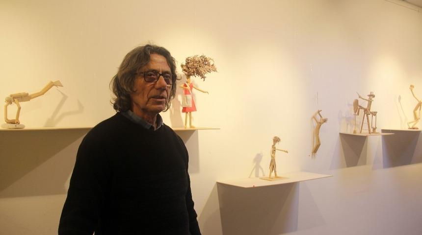 Kamış heykelcikler Galeri &Ccedil;ankaya&rsquo;da