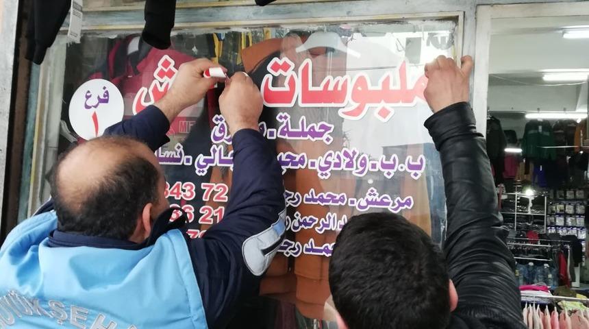 Kahramanmaraş'ta, Arap&ccedil;a yazılı tabelalar s&ouml;k&uuml;ld&uuml;