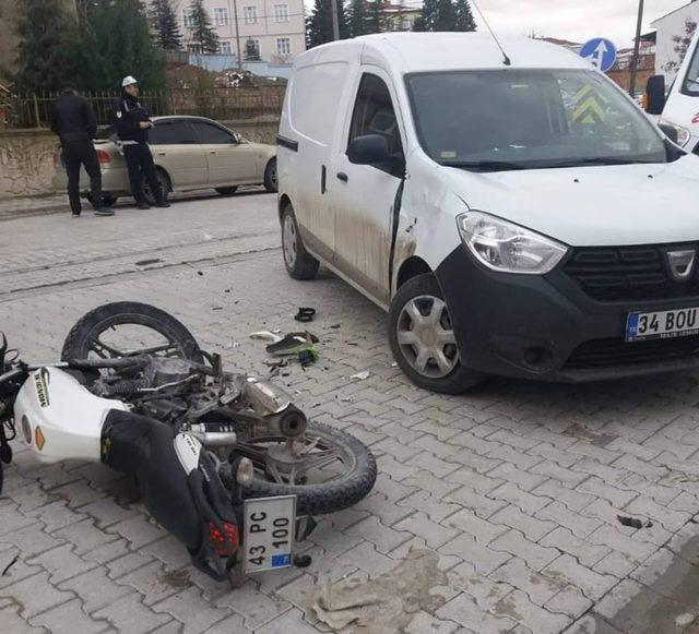 Emet’te motosiklet kazası: 1 yaralı