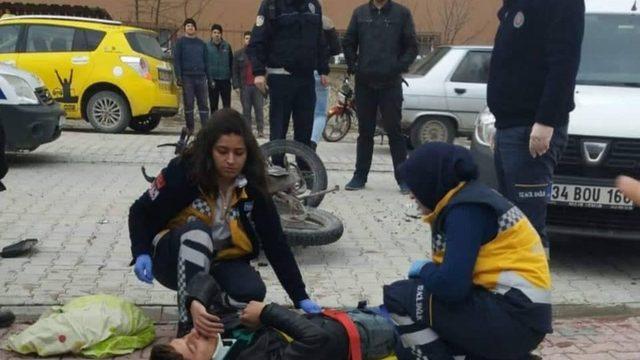Emet’te motosiklet kazası: 1 yaralı