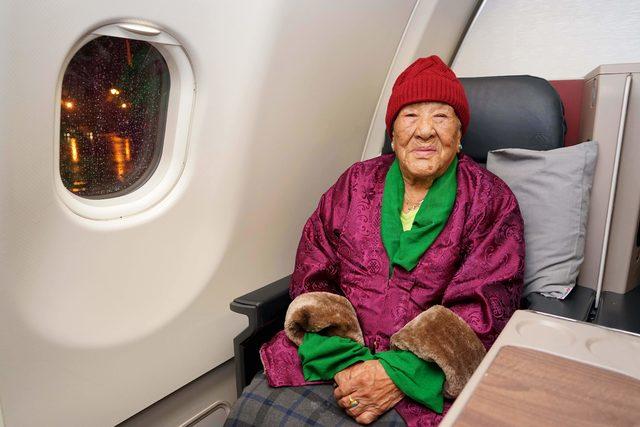 Tibetli kadın yolcu THY'nin tarihine geçti