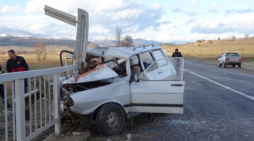 Hisarcık&rsquo;ta trafik kazası: 1 yaralı