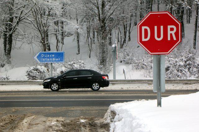 Bolu Dağı'nda kar durdu, ulaşım rahatladı