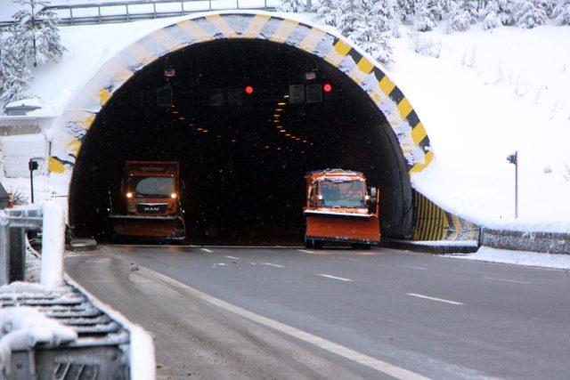 Bolu Dağı'nda kar durdu, ulaşım rahatladı