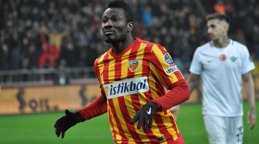 Kayserispor'da Asamoah Gyan 2 hafta yok