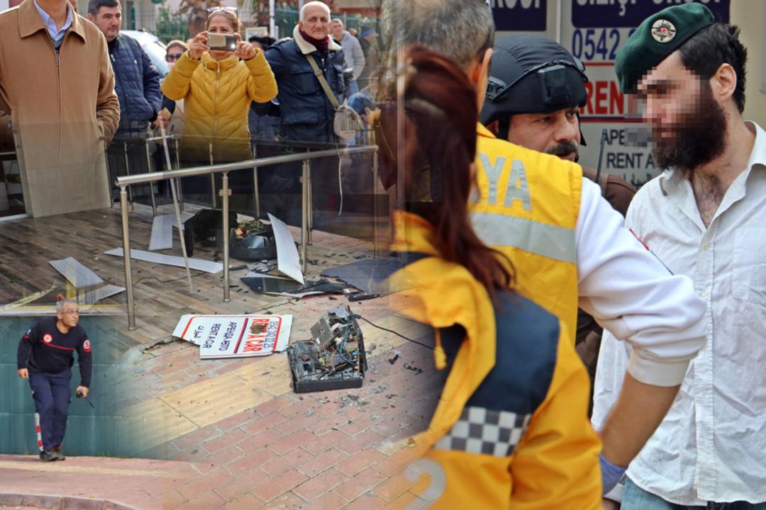 Sinir krizi ge&ccedil;iren gen&ccedil; evdeki eşyalarını sokağa fırlattı