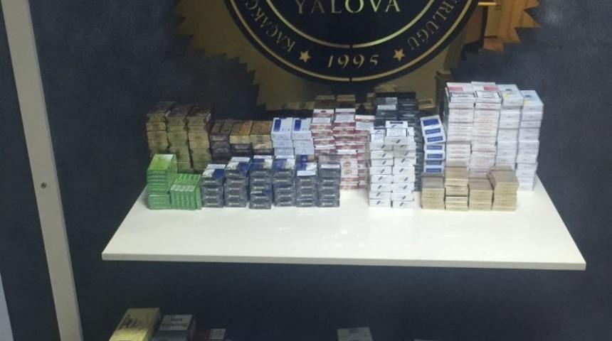 Yalova&rsquo;da ka&ccedil;ak sigara operasyonu