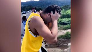 Asla inemeyeceği yere telefonunu düşürdü