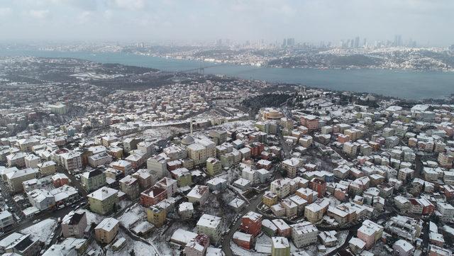 Çamlıca Camii beyaza büründü