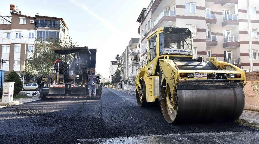 Dutlubah&ccedil;e&rsquo;de asfalt &ccedil;alışması