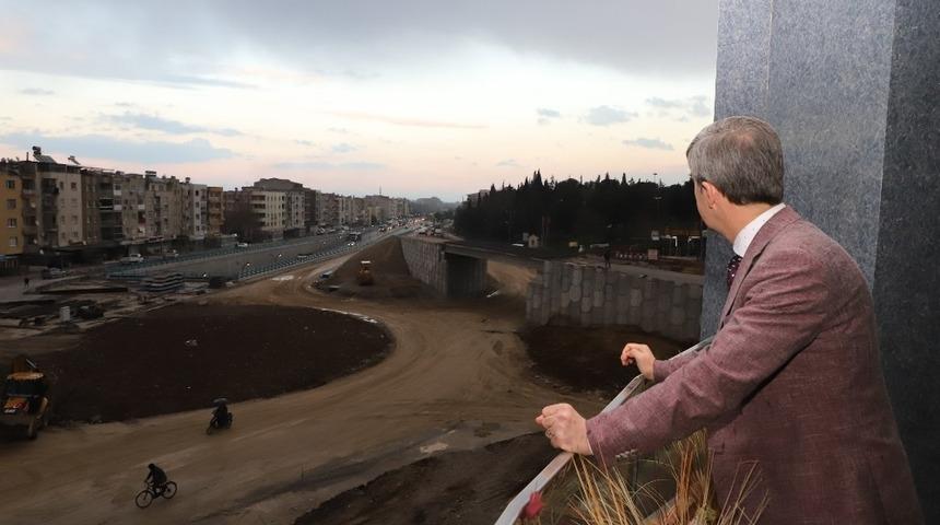 Başkan Şirin kavşak &ccedil;alışmasını inceledi