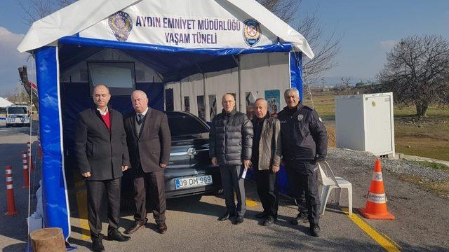 Başkan ve yöneticiler ‘Yaşam Tüneli’ni ziyaret etti