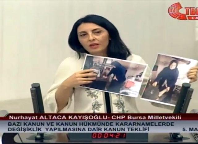 Emine Arık'ın tazminatını yakan boş çikolata kutusu TBMM kürsüsünde