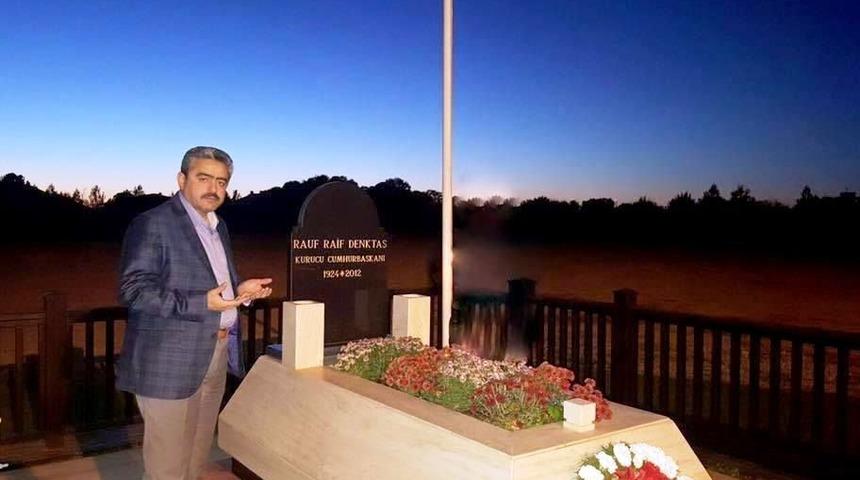 Başkan Alıcık, Rauf Denktaş&rsquo;ı &ouml;l&uuml;m&uuml;n&uuml;n 7. yılında andı