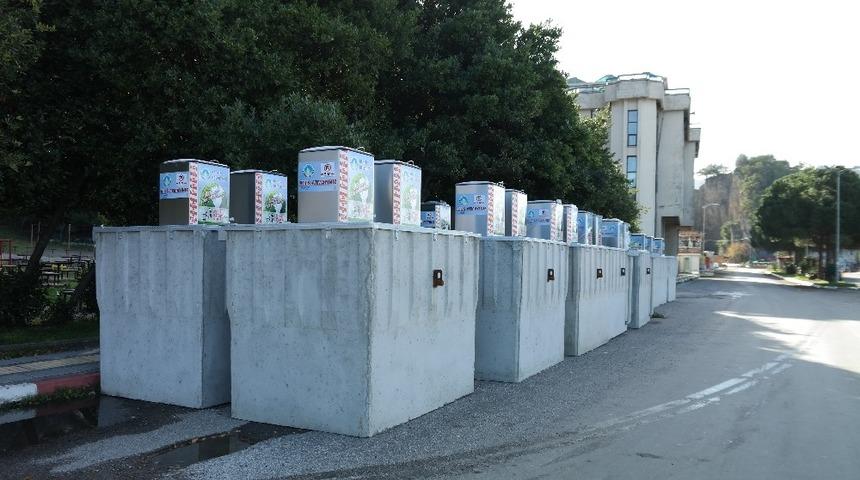 Konteynerler yer altına alınıyor