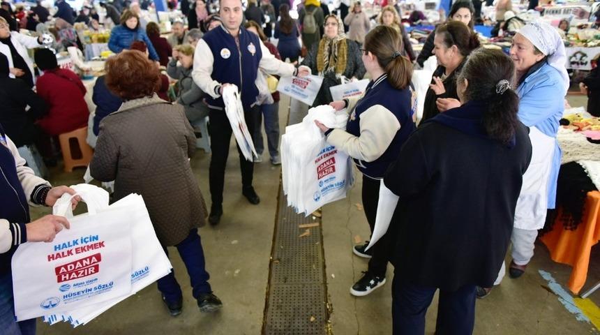 Adana B&uuml;y&uuml;kşehir&rsquo;den 250 bin adet bez &ccedil;anta