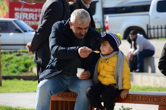 Kahramanmaraşlılar güneşin keyfini çıkardı