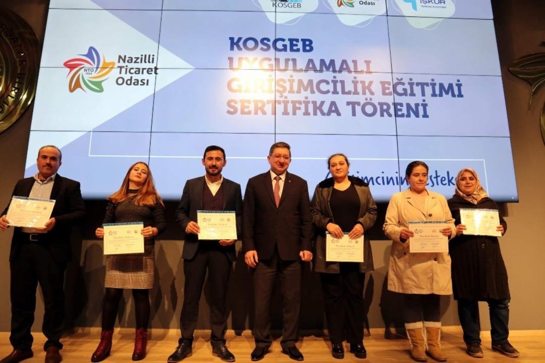 Nazilli Ticaret Odasında sertifika ve &ouml;d&uuml;l t&ouml;reni d&uuml;zenlendi