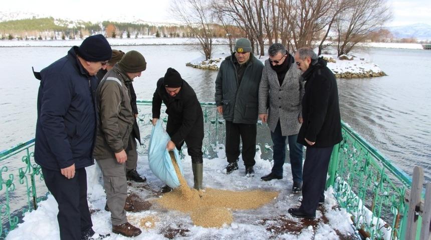 Seydişehir&rsquo;de kuşlar ve yaban hayvanlarına yem bırakıldı