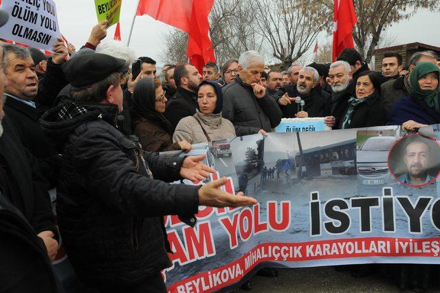 Eskişehir'de 'ölüm yolu' eylemi