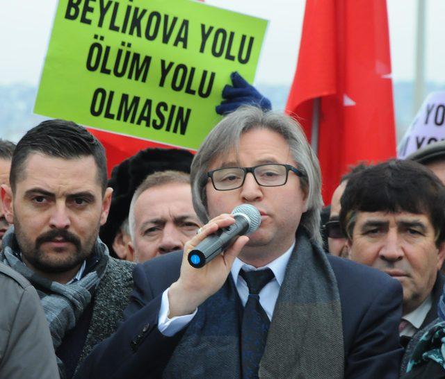 Eskişehir'de 'ölüm yolu' eylemi