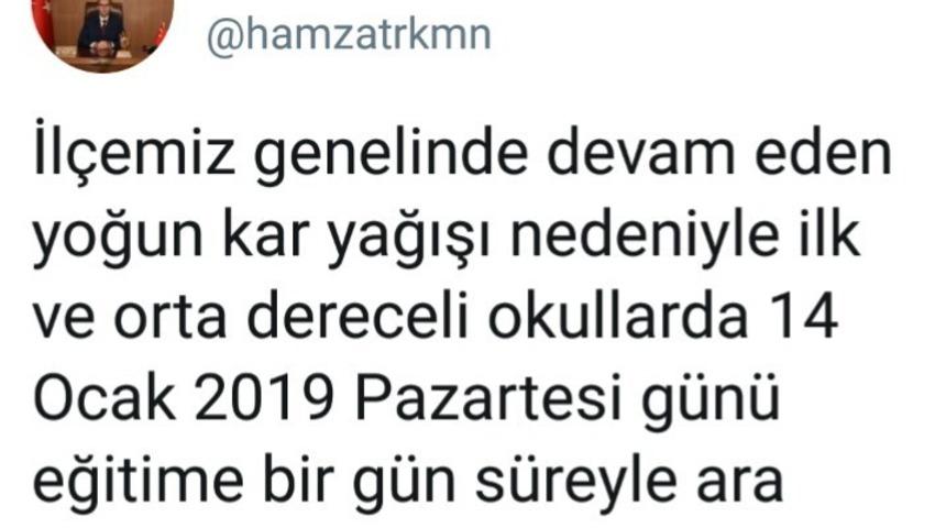 &Ccedil;atak&rsquo;ta kar tatili