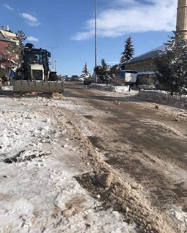 Aydıntepe Belediyesinden kar mesaisi