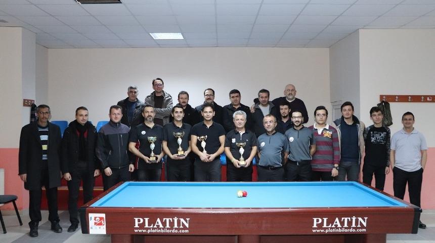 Karaman&rsquo;da 3 bant bilardo heyecanı sona erdi