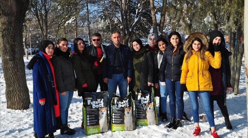 &Ouml;ğrenciler sokak hayvanlarını unutmadı