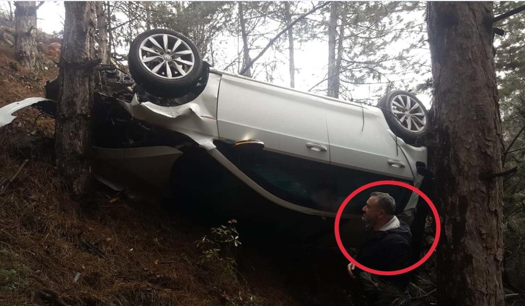 Şarampolden yuvarlanan ara&ccedil;tan burnu bile kanamadan &ccedil;ıktı