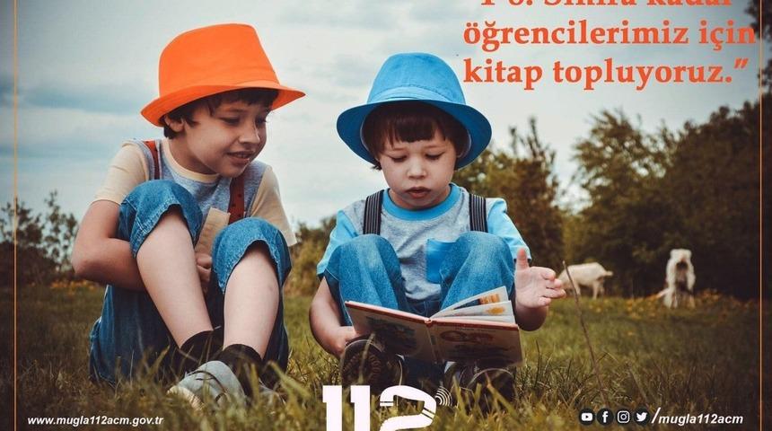 Muğla 112 A&Ccedil;M &ccedil;alışanlarından kitap kampanyası