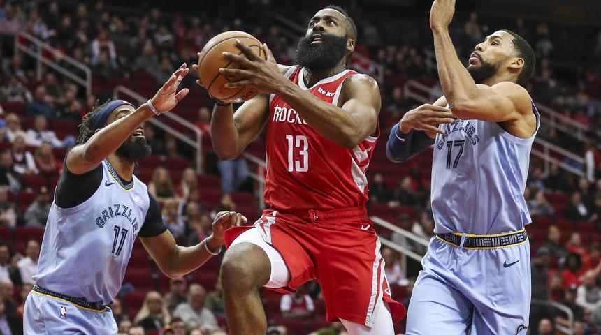 James Harden'ın tarihi performansı Houston'a galibiyeti getirdi